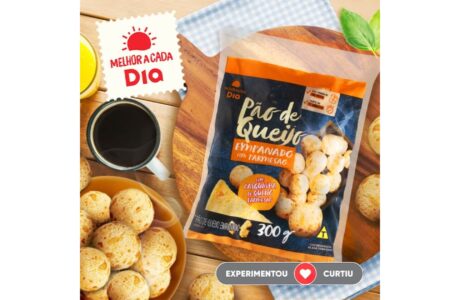 Dia apresenta o novo produto de marca própria pão de queijo empanado com parmesão 